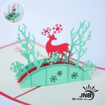 Christmas Deer Pop-Up Cards for Special Occasions with Logo