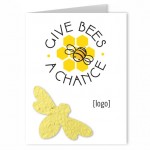 Promotional Save The Bees Seed Paper Greeting Card - Design D