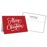 Customized 5" x 7" Holiday Greeting Cards w/ Imprinted Envelopes - Merry Christmas