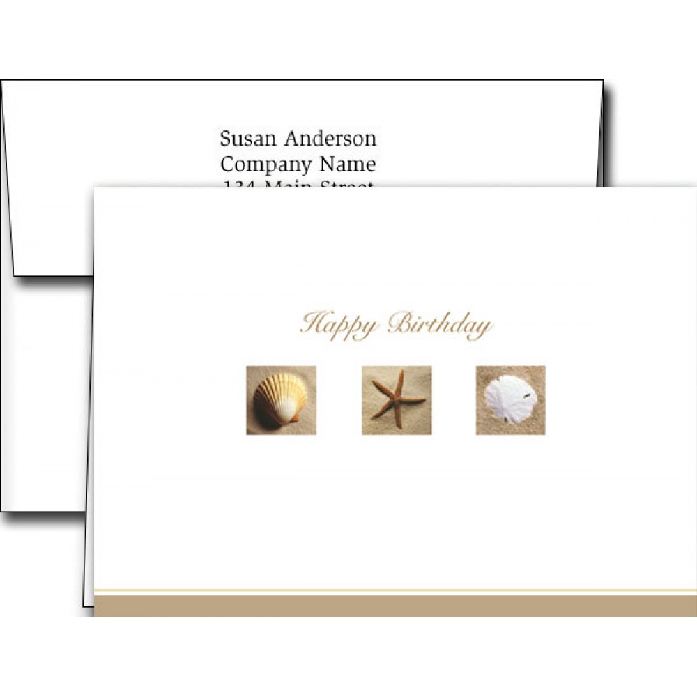 Promotional Birthday Greeting Cards w/Imprinted Envelopes