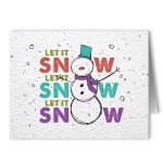 Plantable Seed Paper Holiday Greeting Card - Design BF with Logo