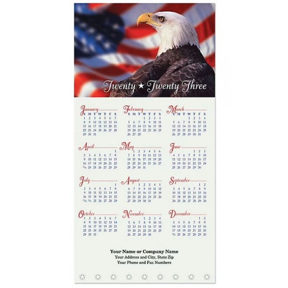 Personalized Patriotic Z-Fold Calendar