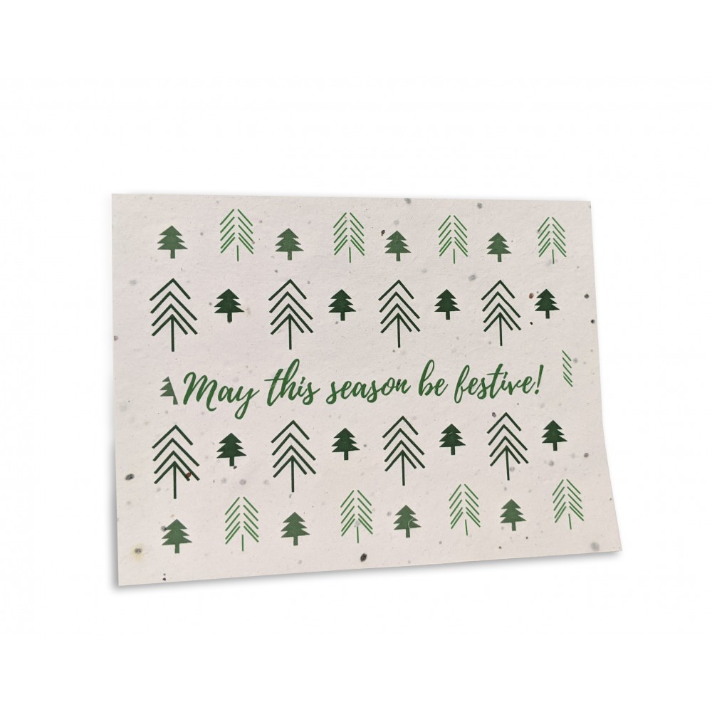 Plantable Seed Card w/May This Season be Festive with Logo