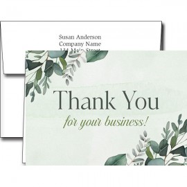 Logo Branded Customer Appreciation Greeting Cards w/Imprinted Envelopes