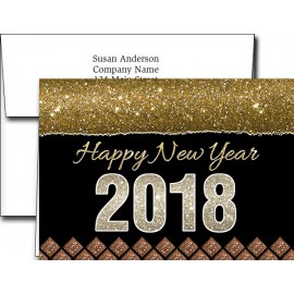 Personalized New Year Greeting Cards w/Imprinted Envelopes (5"x7")