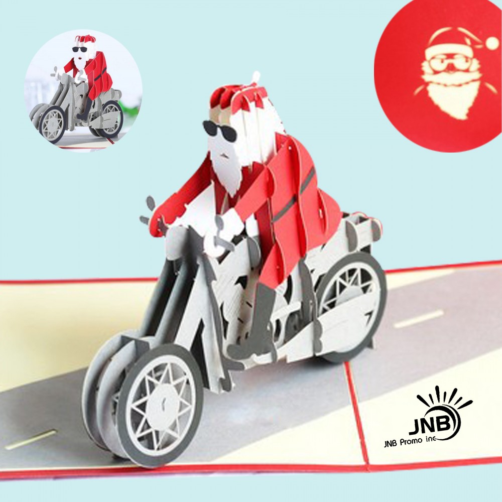 Custom Charming 3D Christmas Santa Claus Greeting Cards