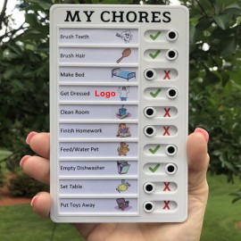 Logo Branded My Chores Checklist Memo Checklist Board w/Slider