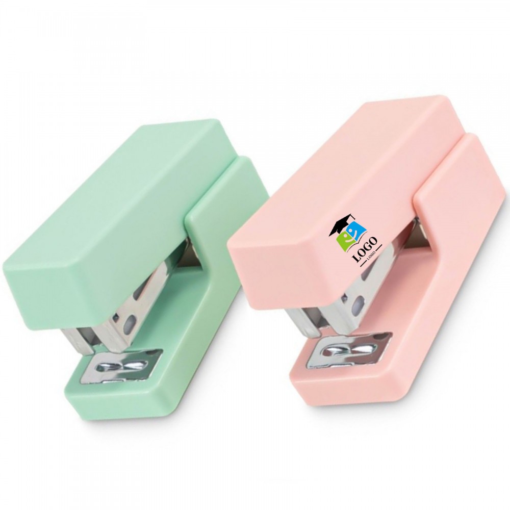 Mini Portable Staplers Handheld Press Staple with Logo