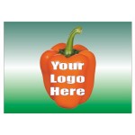 Promotional Orange Bell Pepper Badge/Button (2 1/2"x3 1/2")