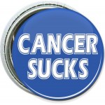 Awareness - Cancer Sucks - 1 Inch Round Button with Logo