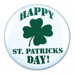 1" Stock Celluloid "Happy St. Patrick's Day!" Button with Logo
