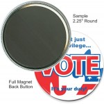 Customized Custom Buttons - 2 1/4 Inch Round, Full Magnet