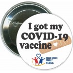 Personalized I got my COVID-19 vaccine, Coronavirus - 2 1/4 Inch Round Button