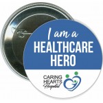 Event - Healthcare Hero, Coronavirus, COVID-19 - 2 1/4 Inch Round Button with Logo