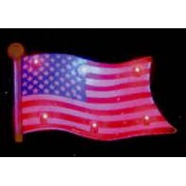 Promotional Wavy American Flag Flash Lapel Pin