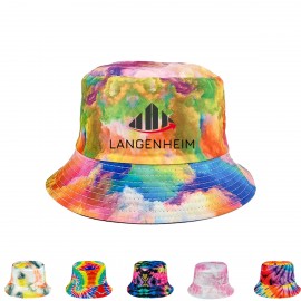 Tie Dye Beach Fishing Hat Logo Printed