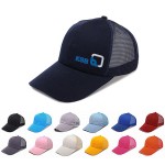 Logo Printed Solid Color Mesh Cotton Hat