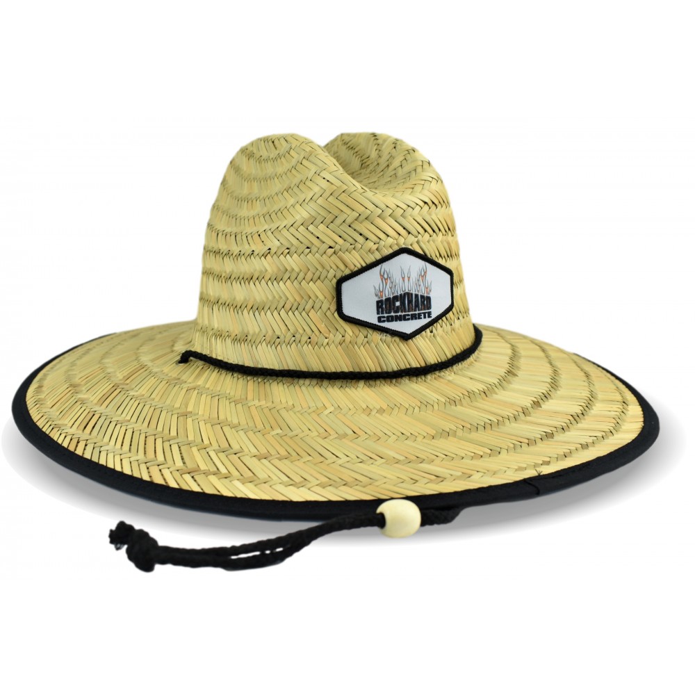 MOQ 10pcs Domestic Straw Hat With Custom Patch with Logo -   | Bucket Hats