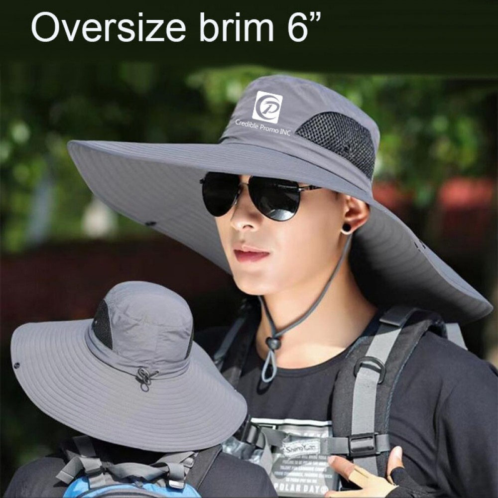Custom Oversize Brim Bucket Hat Outdoor Fishing Wide Brim Sun