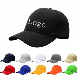 Classic 6 Panel Unisex Cotton Hat Adult/Kid with Logo