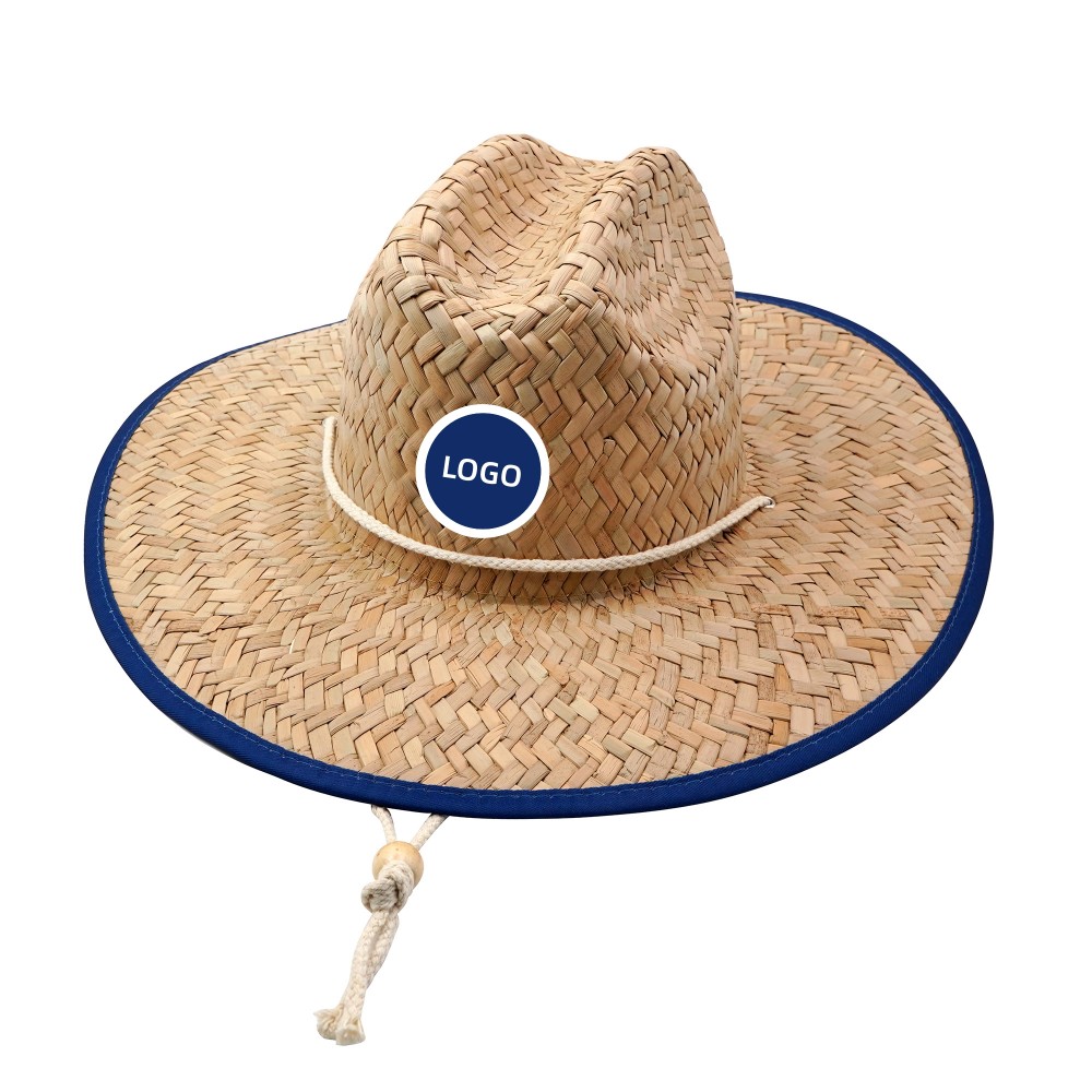 Personalized Summer Straw Hat w/ Custom Patch