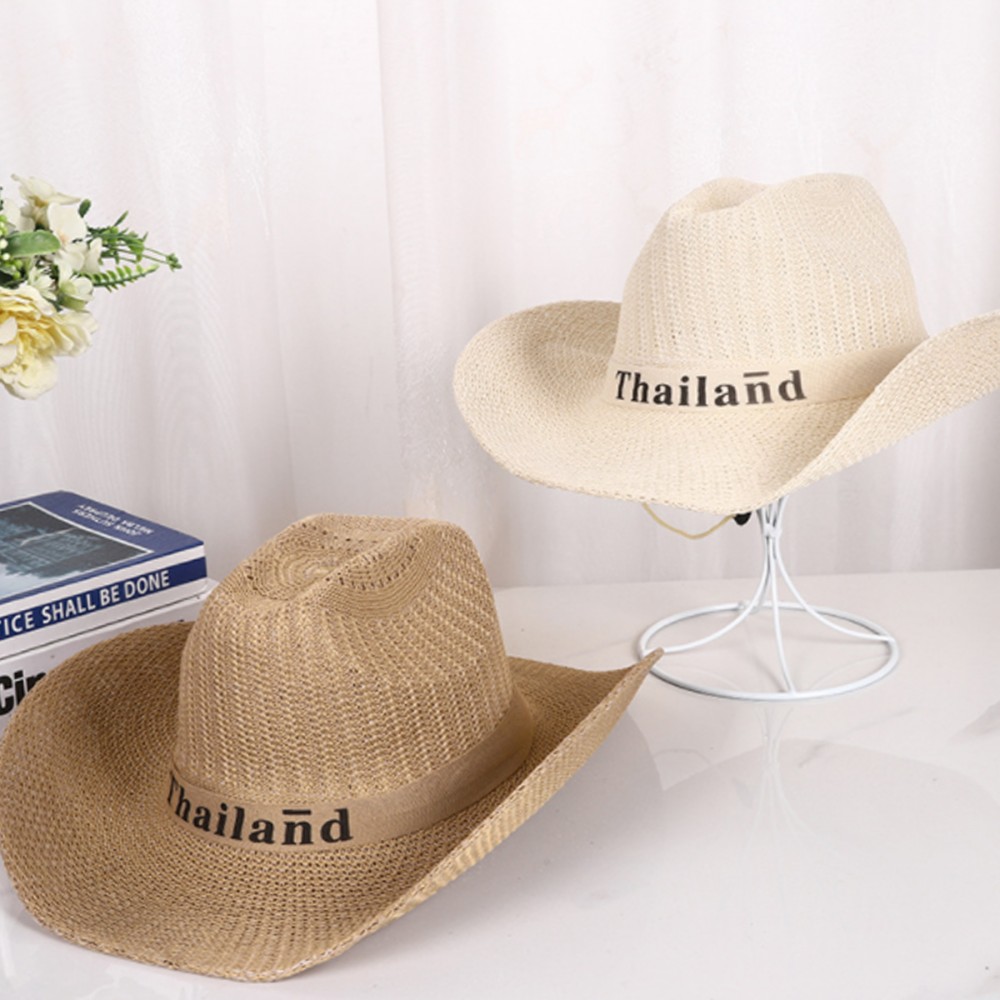 Logo Printed Western Cowboy Straw Hat