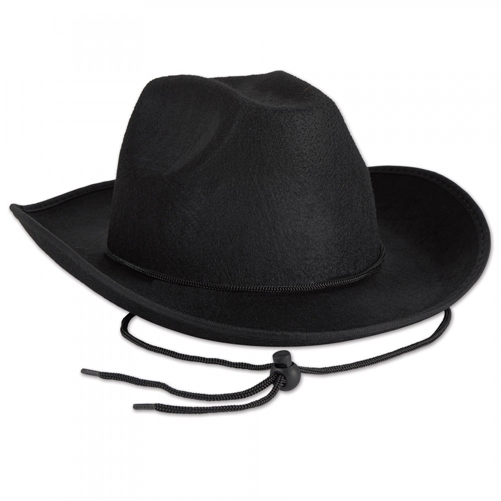 Branded Black Felt Cowboy Hat