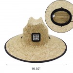 Custom Straw Hat w/Various Patch