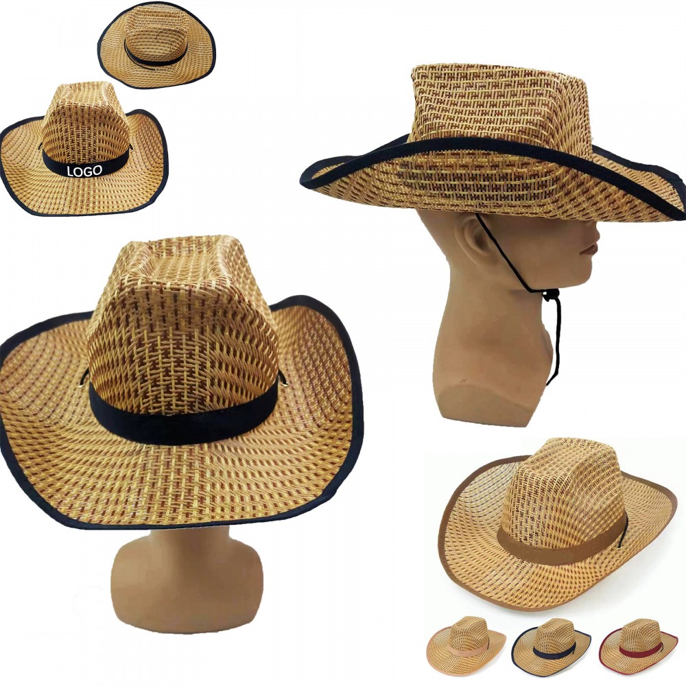 Personalized Outdoor Travel Cowboy Straw Beach Hat