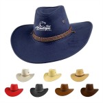 Promotional Solid Wide Brim Western Cowboy Sun Hat for Adults