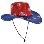 Personalized Sequined Patriotic Cowboy Hat