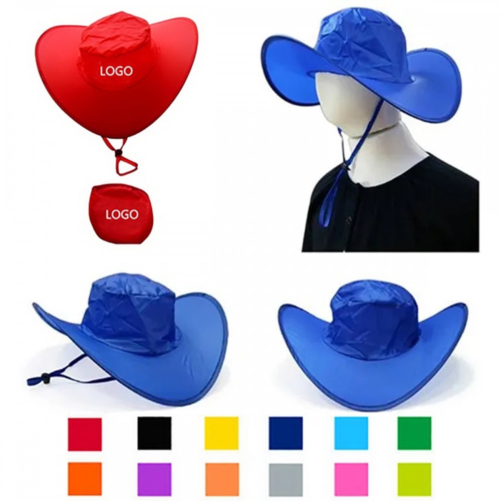 Personalized Folding Cowboy Hat With Pouch