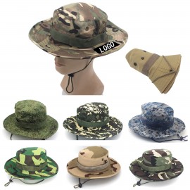 Customized Camo Wide Brim Sun Bucket Hat