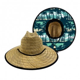 Custom Wide Brim Straw Hat