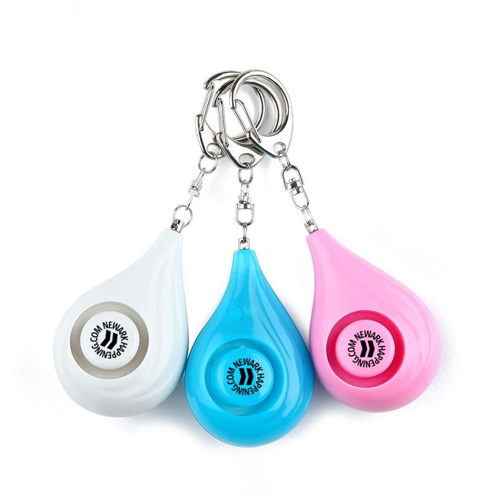 Branded Tear-drop Emergency Self Defense Safety Alarm Keychain