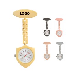 Logo Printed Medical Alloy Clip Brooch Nurse Watch