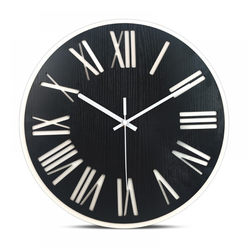 Custom Printed Retro Wooden Wall Clock