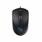 Custom Black Classic 3D Optical Wired Mouse