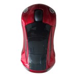 Custom Printed Red Mini Size Sporty Car Shape Optical Mouse w/ Headlights Wired