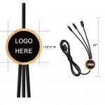 Personalized 47 inch Bamboo LED Multi Charging Cable