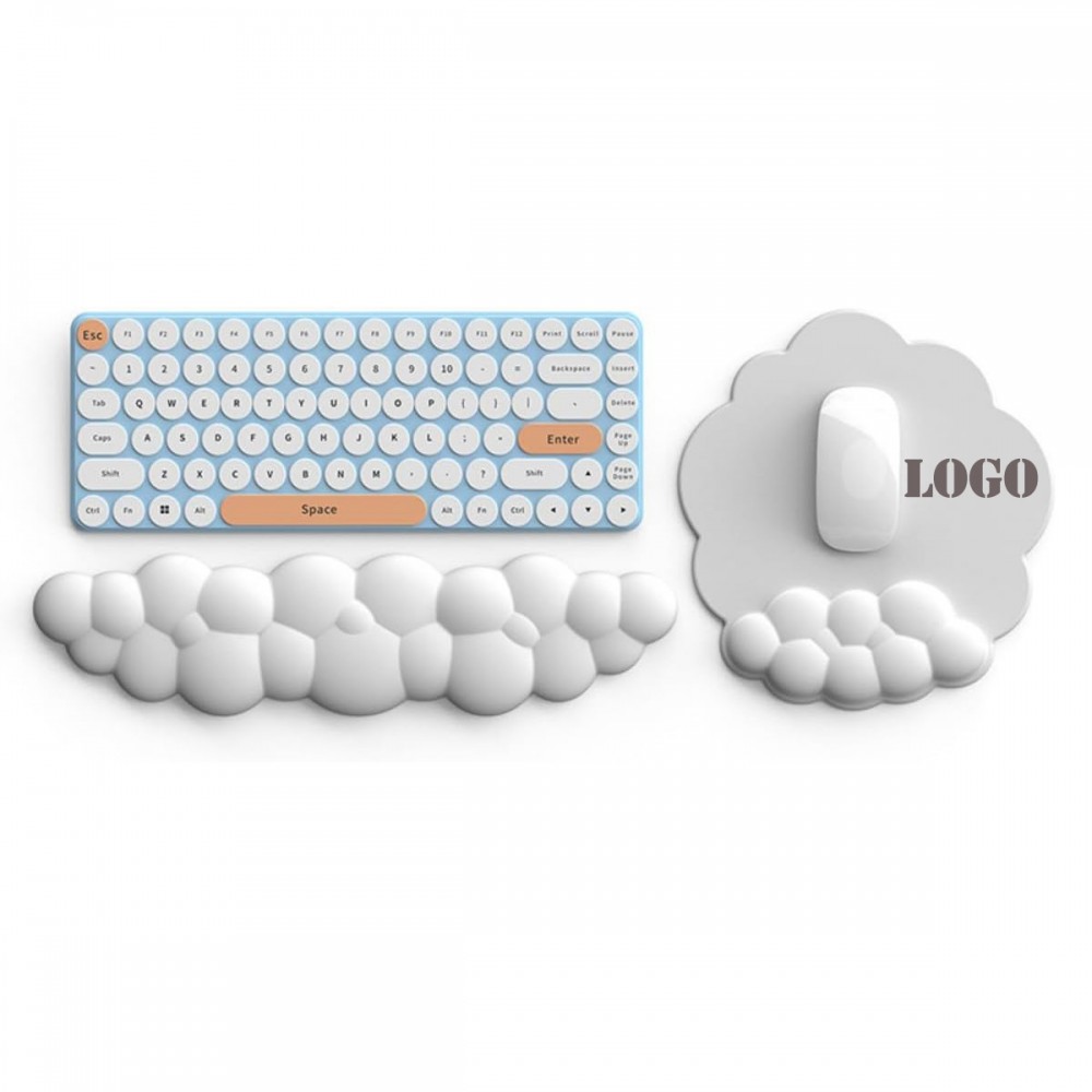 Keyboard Cloud Wrist Rest Mouse Pad with Logo