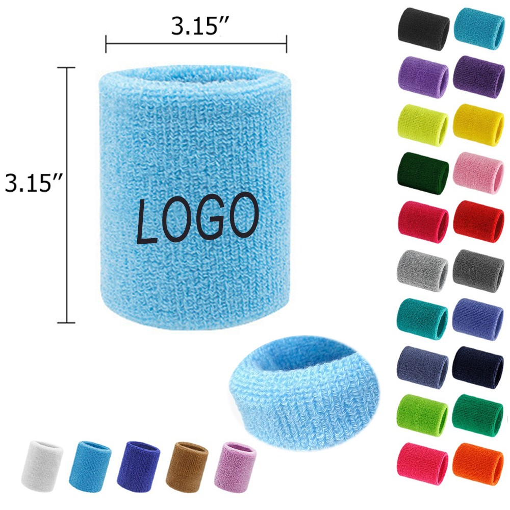 Sports Fitness Polyester Fiber Wristband with Logo