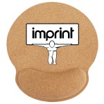 Logo Branded Cork Mouse Pad with Wrist Support Rest