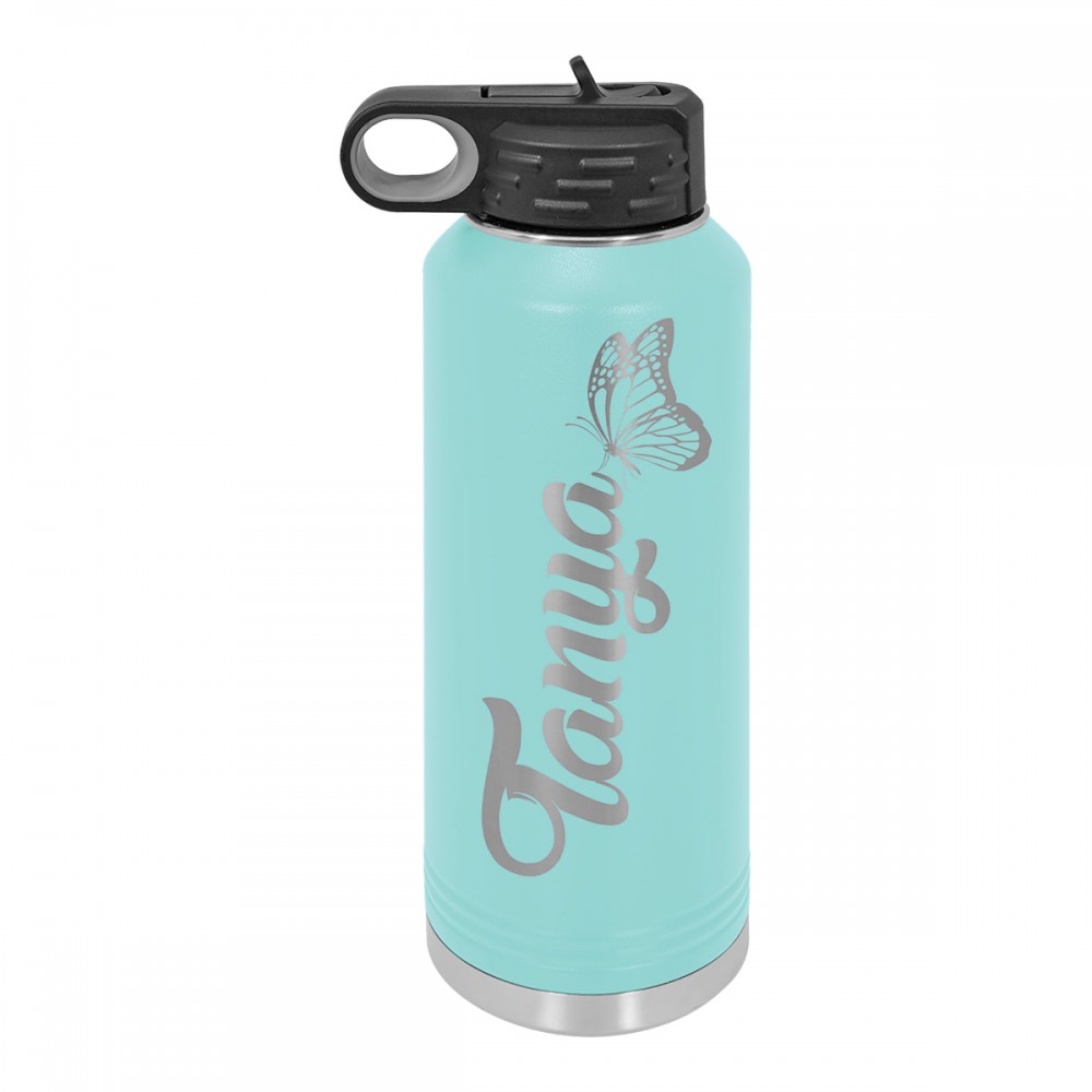 Personalized Polar Camel 40oz. Teal Stainless Steel Water Bottle