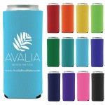Logo Branded Screen Printed Collapsible 12 Oz. Slim Neoprene Can Cooler