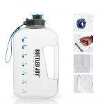 Large 1 Gallon Motivational Water Bottle with Time Marker Logo Printed