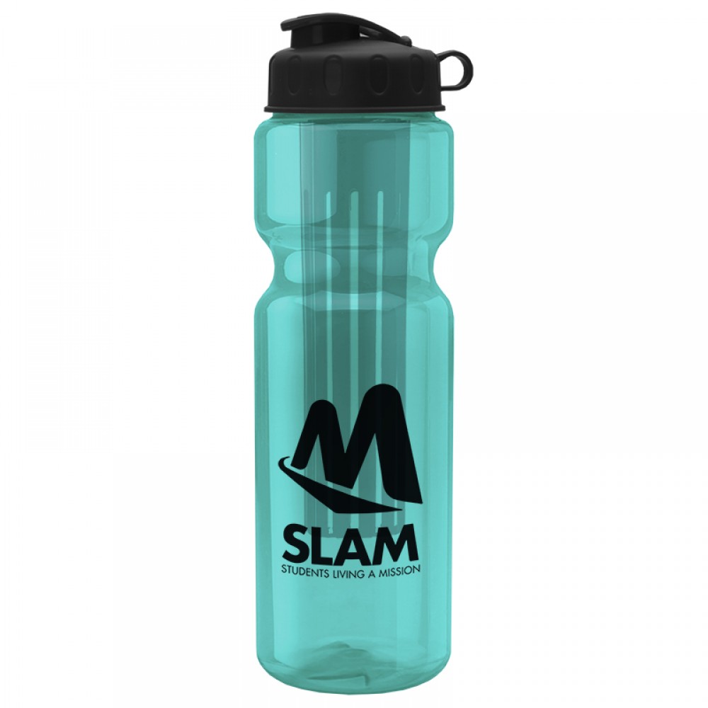 Custom Branded 28 oz. Infuser Sports Bottle - Flip Lid and Long Infuser