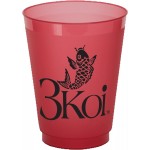 12 Oz. Tinted Translucent Unbreakable Frosted Cup Logo Printed