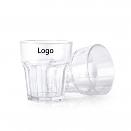 200ml Octagonal Shape Clear Drinking Cups with Logo