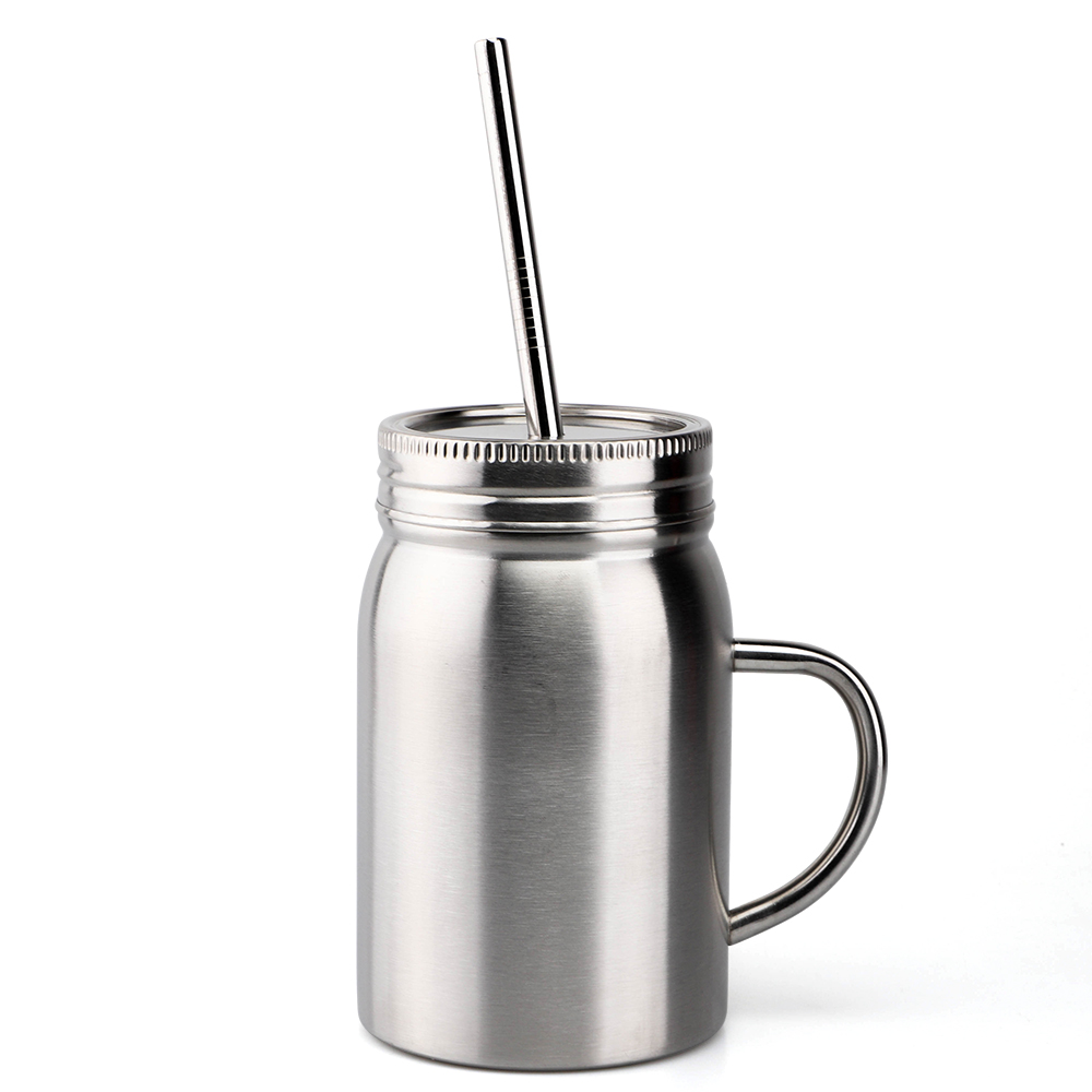 Custom Stainless Steel Mason Jar With Handle